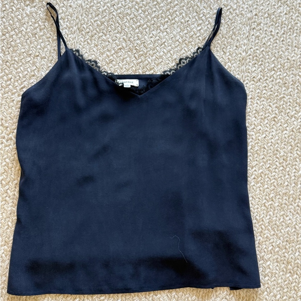 L'AGENCE Black Lace Trim Camisole